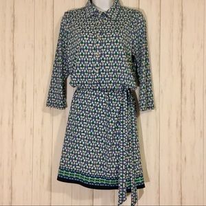 Max Studio 3/4 sleeved belted mini dress